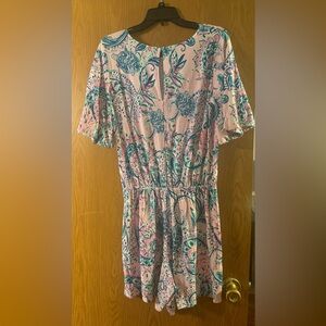 Lilly Pulitzer puff sleeve short romper